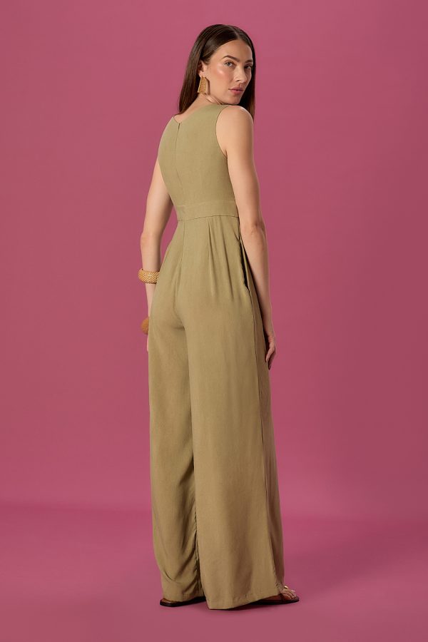 Macacão Elena Bege Viscose - Imagem 5