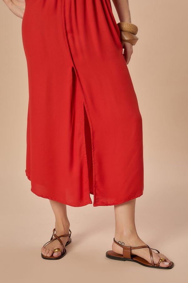 Vestido Adelle Vermelho Salmão - Imagem 5