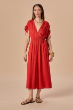 Vestido Adelle Vermelho Salmão