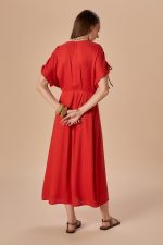 Vestido Adelle Vermelho Salmão - Imagem 4